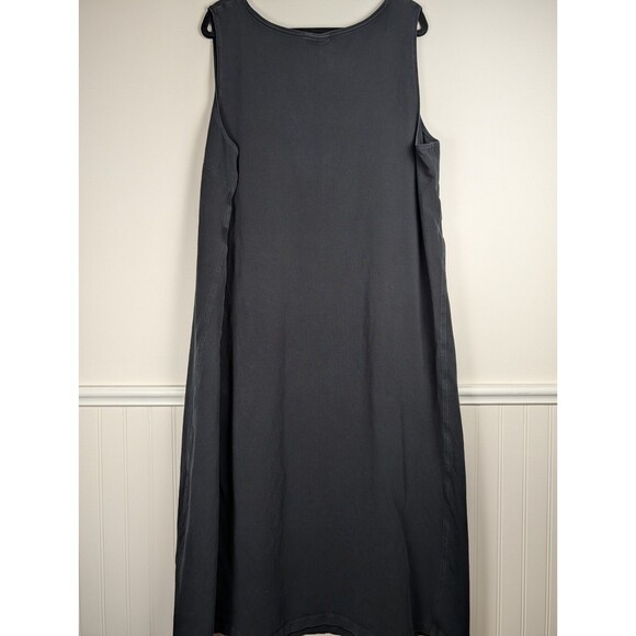 J Jill Shirt Maxi Dress Women’s Size 3x Perfect Pima Cotton Blend Stretch Black - Picture 5 of 12